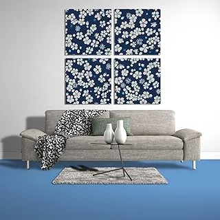 So Flowering, Canvas wall art, Blue, Canvas, 4 Pieces, 70 x 70 By(BPA®)