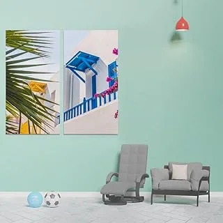 Tranquility Corner, Canvas wall art painting, Multicolour, Canvas, 2 Pieces, 50 x 100 cm By(BPA®)