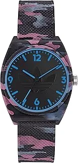 adidas Pink Camo resin case and strap, black dial, blue markers AOST22569