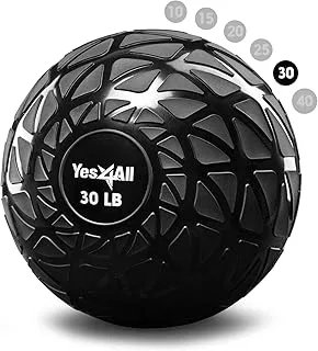 Yes4All Slam Balls Dynamic 4KG-5KG/10LB, 6KG-7KG/15LB, 8KG-9KG/20LB, 10KG-11KG/25LB, 14KG/30LB, 18KG/40LB, for Strength Power and Crossfit Workout – Slam Medicine Ball