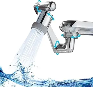 ECVV Faucet Extender 1080°Swivel, 2 Mode Rotating Splash Sink Aerator, 360° Rotatable Robotic Arm Water Filter Extension, Faucet Aerator Spray For Bathroom Kitchen