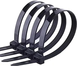 Heavy Duty Long Black Cable Ties, (400mm x 7.6mm),[ Pack of 25],16