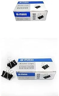 MAXI BINDER CLIP 41MM 12PC BLACK + BINDER CLIP 32MM 12PC BLACK