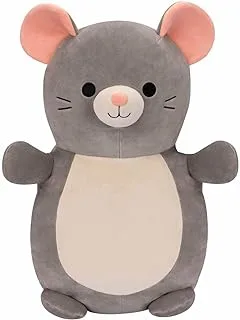 Squishmallows HugMee Misty Grey Mouse Soft Toy, 25 cm Size