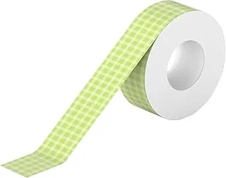 PeriPage L1 Color Tape, Fresh Green Grid 1 Roll Adhesive Label Paper Sticky Tape Thermal Printing Paper Name Price Barcode Sticker Home Office Organization Waterproof Oil-proof Tear-Resistant