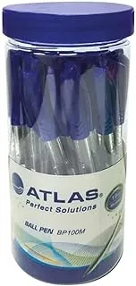 Atlas, Ball Pen 1.0mm Medium Jar=30 Blue