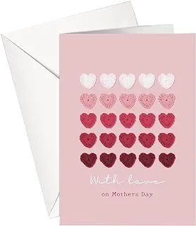 Greeting Card - For Mom | Mother's Day | With Love On Mother's Day | Hearts | SharetheLove (A5 - Standard)