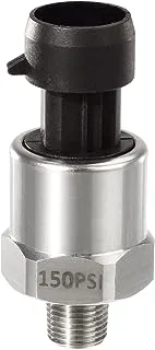 AUTEX 150 Psi Pressure Transducer/Sender/Sensor 150/200 Psi Stainless Steel 1/8”-27 NPT Pressure Transducer Sensor Compatible With Oil, Fuel, Air, Water