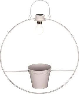 Suncoast Dimitri Outdoor Solar Lamp With Pot-Grey