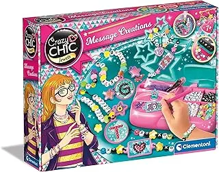 Clementoni - Crazy Chic Lab Kit for Making Bracelets, Charms, Necklaces, Creative Game for Girls 7 Years, Multi-Colour, 18729