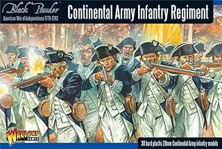 Black Powder Revolutionary War Continental Army Infantry Regiment 1:56 Military Wargaming Plastic Model Kit