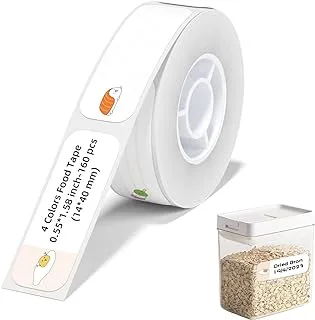 NIIMBOT D11 Label Maker Tape Adapted Label Print Paper Standard Laminated Office Labeling Tape Replacement (Food)