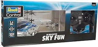 Revell Control RC Helicopter, Remote-Controlled Helicopter for Beginners, 2.4 GHz Remote Control, Easy to Fly, gyro, Stable Chassis, LED Lighting, USB Charger - Sky Fun 23982