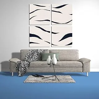 Wavy In Black, Canvas wall art, Black, Canvas, 4 Pieces, 30 x 30 By(BPA®)