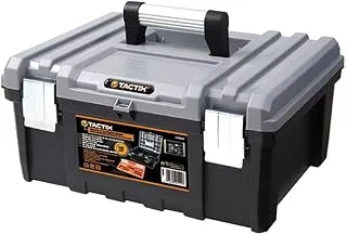 Tactix 42Cm Plastic Tool Box, Gray/Black - Ttx-320332