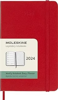 Moleskine 2024 Weekly Planner, 12M, Pocket, Scarle