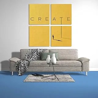 Yellow Shedding, Canvas wall art, Yellow, Canvas, 4 Pieces, 30 x 30 By(BPA®)