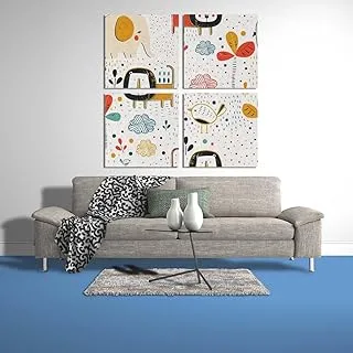 Simply And Beautifully Smiling, Canvas wall art, Multicolour, Canvas, 4 Pieces, 30 x 30 By(BPA®)