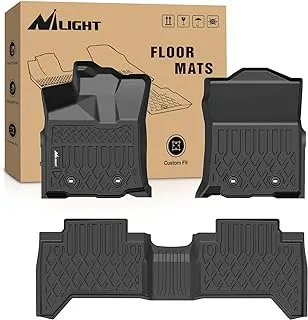 Nilight TPE Floor Mats for Toyota Tacoma Double Cab 2018 2019 2020 2021 2022 2023,All Weather Custom Fit Heavy Duty Floor Liners