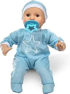 Melissa & Doug Mine to Love Jordan 12” Light Skin-Tone Boy Baby Doll with Romper, Cap, Pacifier