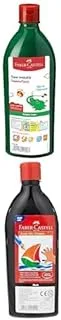 Faber Castell Paints 500Ml Brilliant Green + Fun Paints Black 0.5 Liters