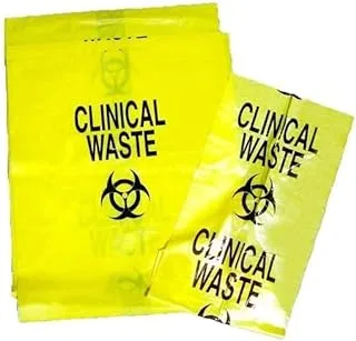 Platinum PME High Density Isolation Medical Waste Bag 30-Piece, 50 cm × 60 cm Size, Yellow