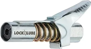 يتم تثبيت قارنة التوصيل LockNLube Grease Gun على تركيبات Zerk. يدخل الشحوم، وليس على الجهاز. قارنة توصيل الشحوم الأصلية الأكثر مبيعًا في العالم. تصنيف 10,000 رطل لكل بوصة مربعة. أداة قابلة لإعادة البناء تدوم طويلاً.