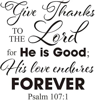 BPA Wall Saying Christian Vinyl Bible Verse DIY Give Thanks To The Lord Art Sticker Home Wall Decor 1pc