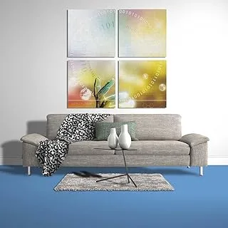 Spreading Yellow, Canvas wall art, Yellow, Canvas, 4 Pieces, 60 x 60 By(BPA®)