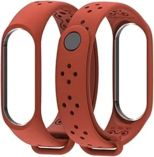 Warable Devices Accessories - strap band 4 newest my band 3 strap silicone strap replacement for Xiáomí band 3 strap miband 4 accessories (Orange)