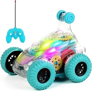 Baybee Remote Control Car Kids, RC Stunt Car 360° Rotation LED, USB Cable, RC Car Toys Kids Girls Boys from 4 5 6 7 8 9 10 Years, Car Toy Children- Green