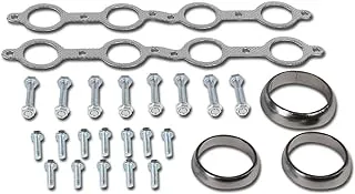 DNA Motoring GKTSET-CA07-48-53L Aluminum Exhaust Manifold Header Gasket Set Replacement,Metallic