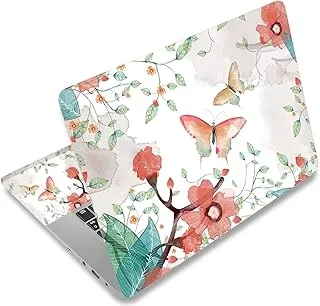 BPA Laptop Notebook Skin Sticker Cover Decal Fits 12 13 13.3 14 15 15.4 15.6 inch Protector PC | Easy to Apply, Remove and Change Styles (Butterflies Flowers)