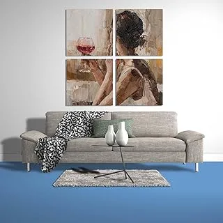 Photo Of Realistic Painting, Canvas wall art, Multicolour, Canvas, 4 Pieces, 40 x 40 By(BPA®)