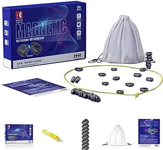 Montchi Chess Set | Magnetic Effect Chess Set Battle Chess,Educational Checkers Game, Portable Chess Board Party Supplies for Family Gathering and Travel