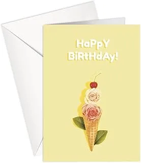 Greeting Card - Birthday | HAPPY BIRTHDAY | FLOWER CONE | SharetheLove (Standard A5)