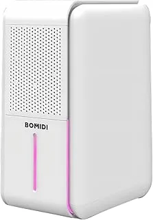 BOMIDI Smart Humidity Machine UH02 With Long Lasting 1L Water Tank Capacity, Low Noise Operation, 4 Modes, 7- Color LED Light,Timer Settings, Auto Mode and Water Protection & Shortage Reminder - White