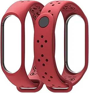 Warable Devices Accessories - strap band 4 newest my band 3 strap silicone strap replacement for Xiáomí band 3 strap miband 4 accessories (Red)