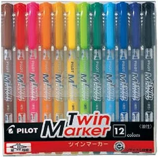 Pilot twin extra-fine marker bombardier-12C