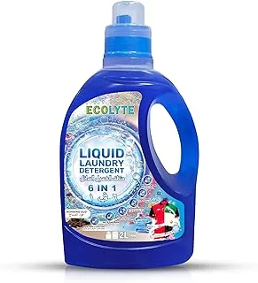 Ecolyte+ Liquid Laundry Detergent for All Washing Machines, 6 in 1 Deep Clean Technology, Power Gel, Color Care, Perfect Cleanliness And Long-Lasting Freshness - (Morning Oud, 2 Liter)