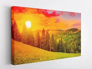 BPA® Colorful Sunrise Mountain Landscape Canvas For Home And Office Décor (60x91)