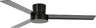 Funfano Pergola 3 Blades Flush Mount Ceiling Fan, 132 cm Diameter, Black