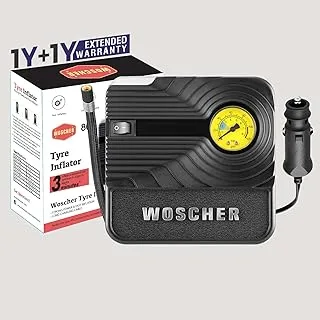 منفاخ إطارات محمول سريع الأداء من Woscher (12 فولت) مع ضوء LED