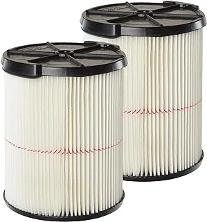 Craftsman CMXZVBE38755 Red Stripe General Purpose Wet/Dry Vac Replacement Filter for 5 to 20 Gallon Shop Vacuums, 2-Pack