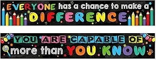 BPA® 2 Pack Motivational Classroom Banner Poster Positive Banner Inspirational Banner for Students