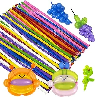 ECVV 100 PIECES Balloons for Twisting Balloon Animal, Long Skinny Latex Balloons for Modelling Magic Balloon Animal Kit for Weddings| Birthdays Party decoration