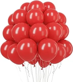 GOLDEDGE 50 Pack Red Balloons 12 Inch, Red Latex Balloons for Kids Party balloons Supplies Wedding Birthday Bridal Shower Decorations.