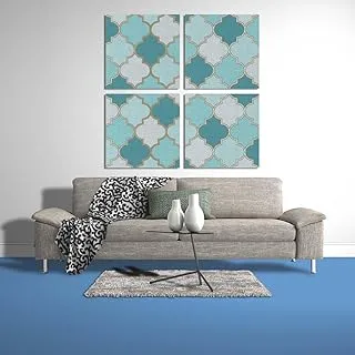 Tile Interfacing In Colors, Canvas wall art, Multicolour, Canvas, 4 Pieces, 30 x 30 By(BPA®)