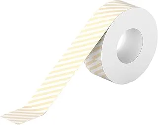 PeriPage L1 Color Tape, Summer Orange Stripes 1 Roll Adhesive Label Paper Sticky Tape Thermal Printing Paper Name Price Barcode Sticker Home Office Organization Waterproof Oil-proof Tear-Resistant