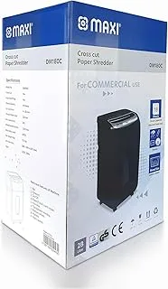 Maxi Paper Shredder 18-Sheet Cross-Cut, 28 Litres Shredder for Home and Office Heavy Duty, Shred Paper Clips, Staples and Credit Cards